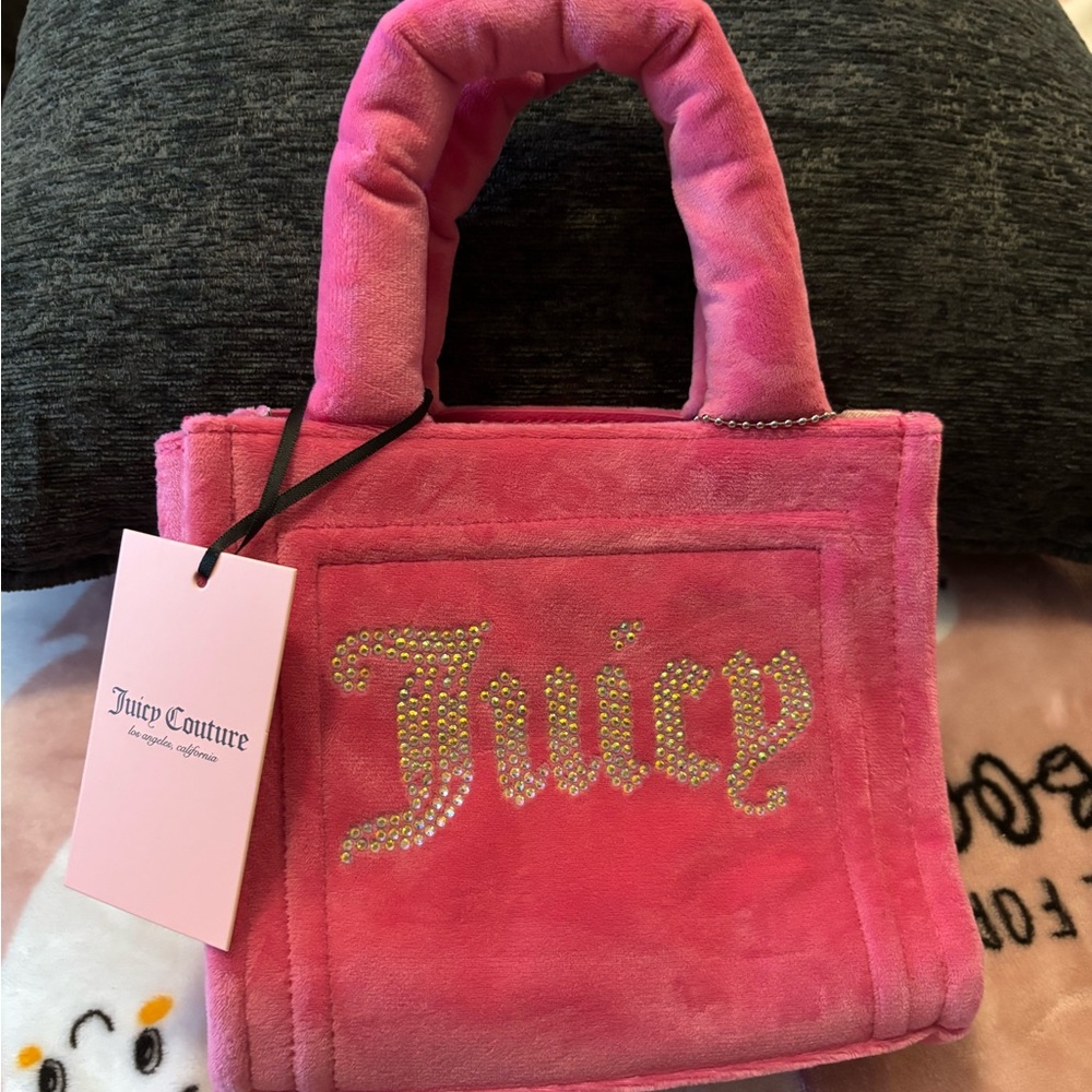 Juicy Couture Vibrant Pink Tote with Gold Accents